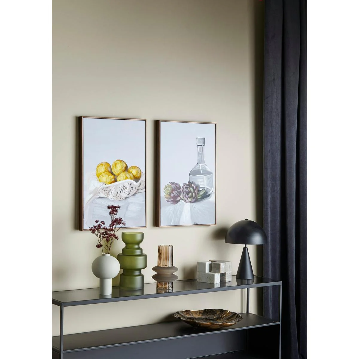 Amalfi Empire Table Lamp Black 25x25x35cm - Image 3