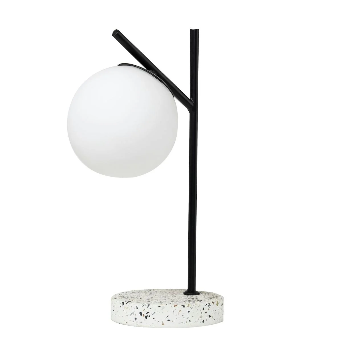 Amalfi Flo Table Lamp White & Black 23x15x38cm - Image 2