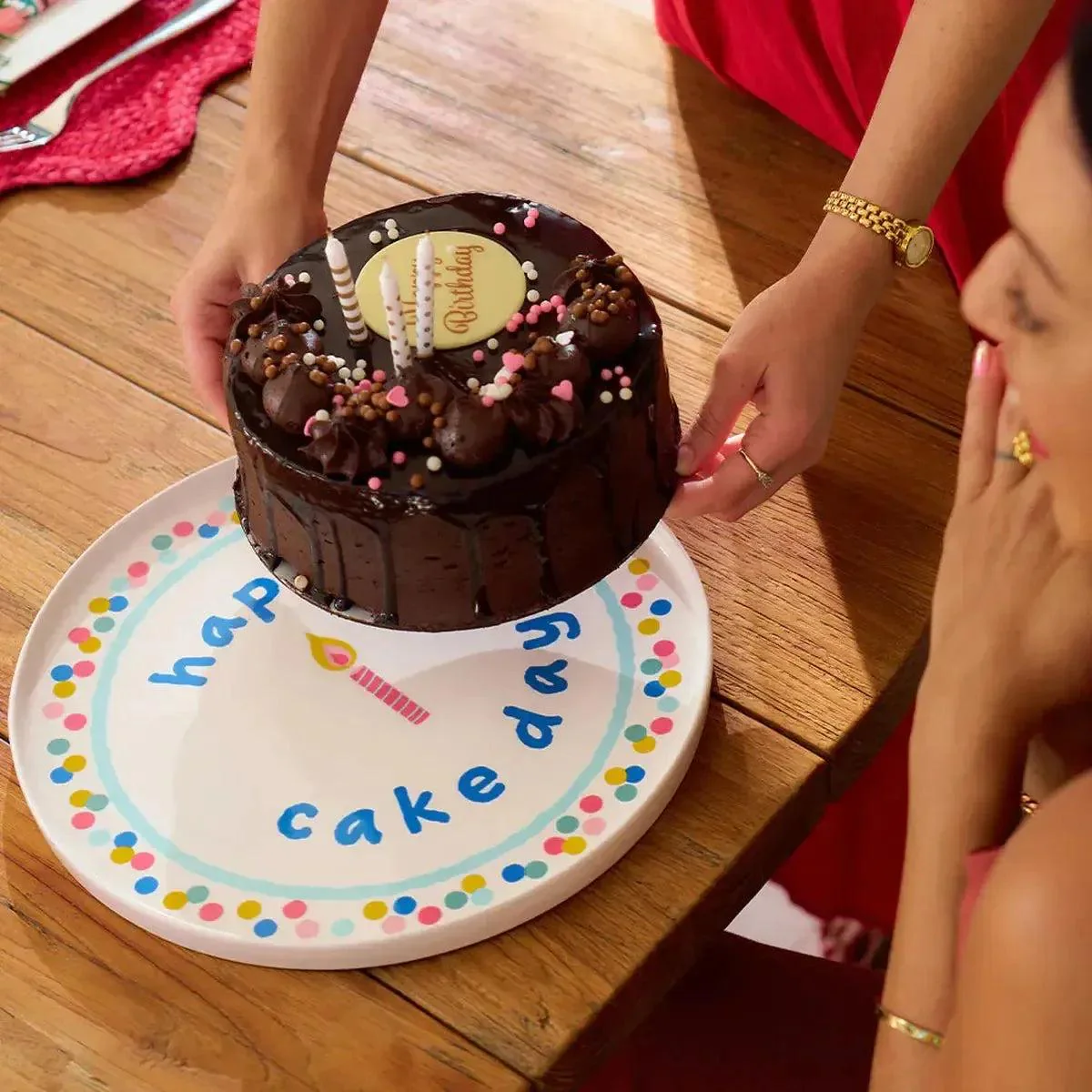 Annabel Trends Happy Cake Day Serving Plate 30cm - Image 3