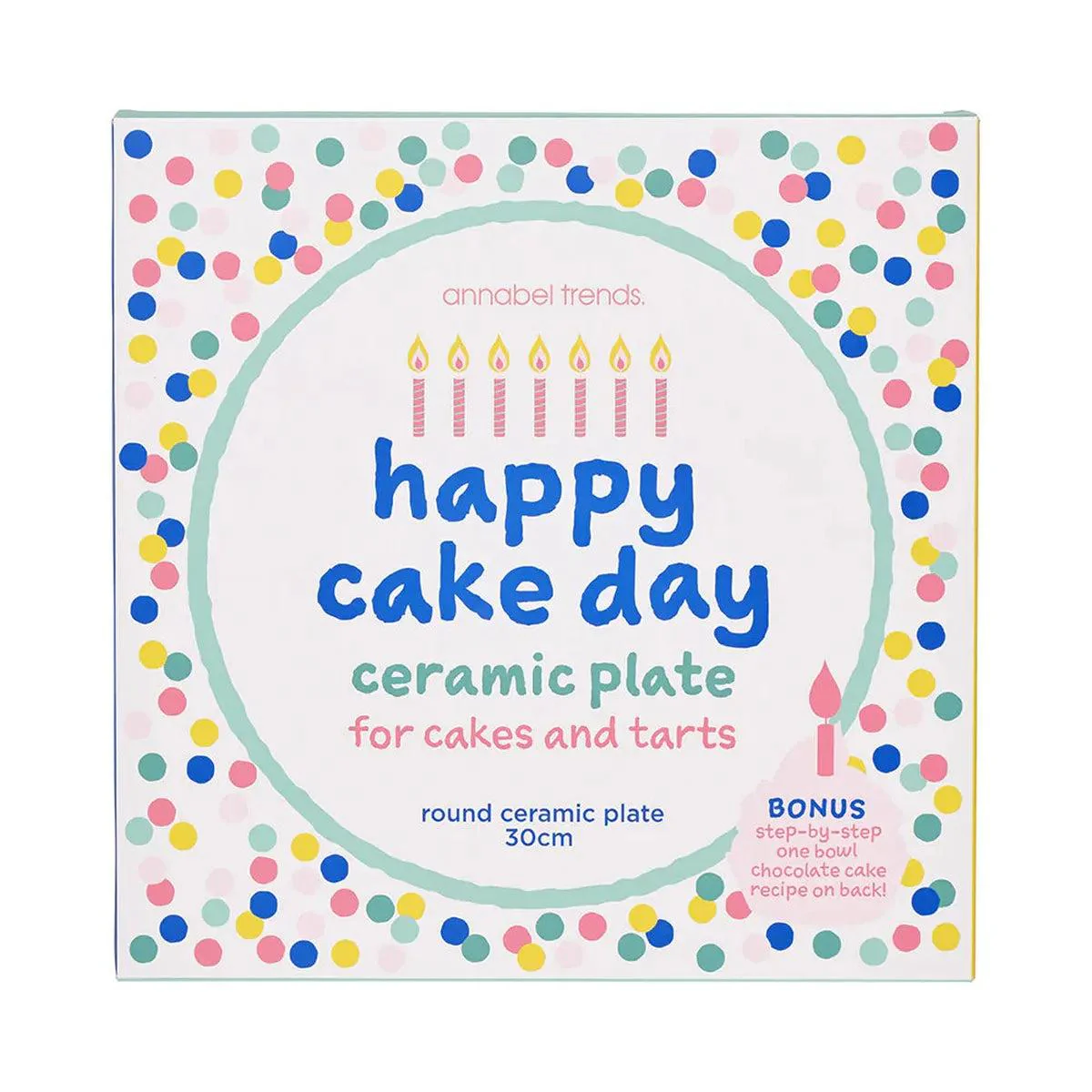 Annabel Trends Happy Cake Day Serving Plate 30cm - Image 4