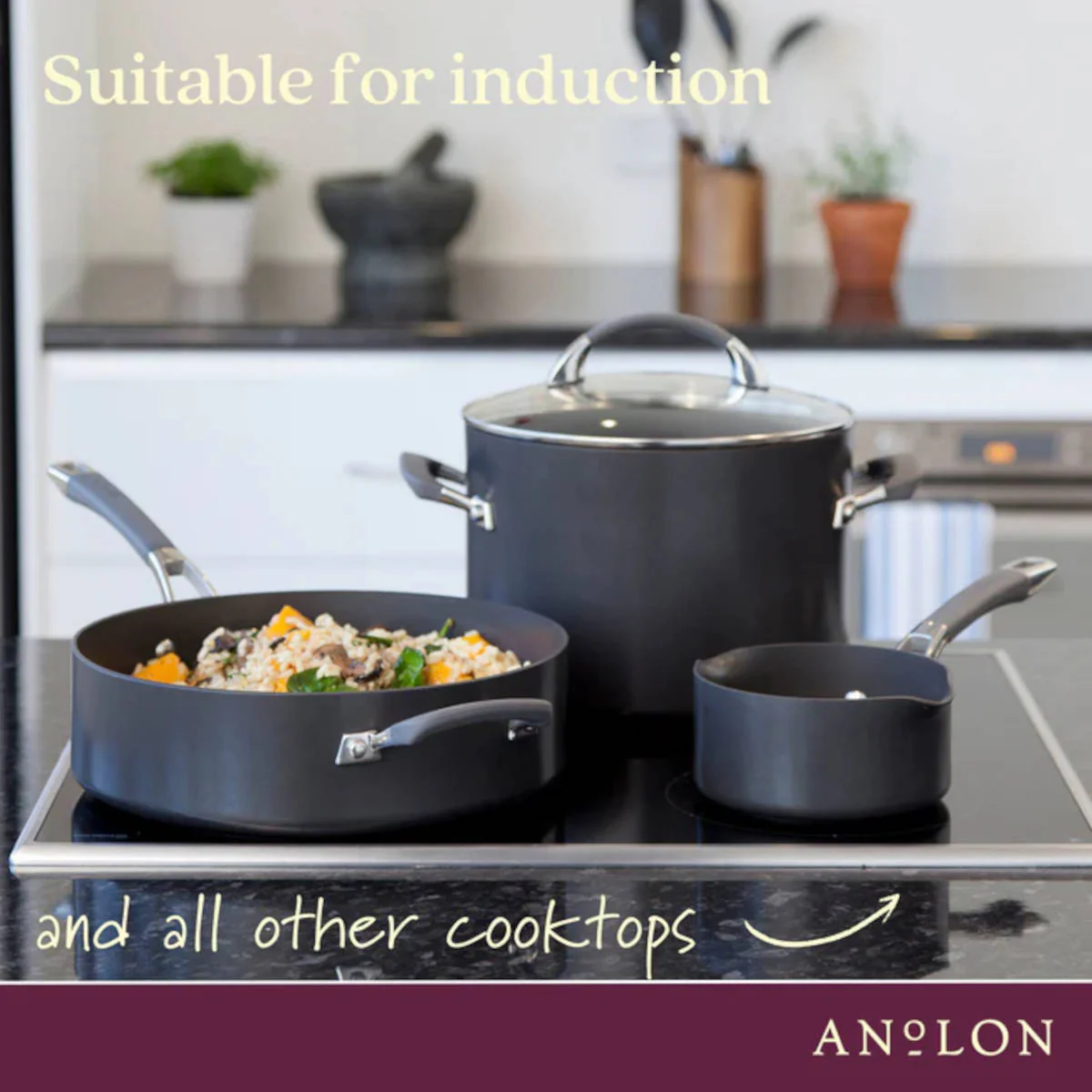 Anolon Endurance+ Nonstick Induction Wok 36cm - Image 8