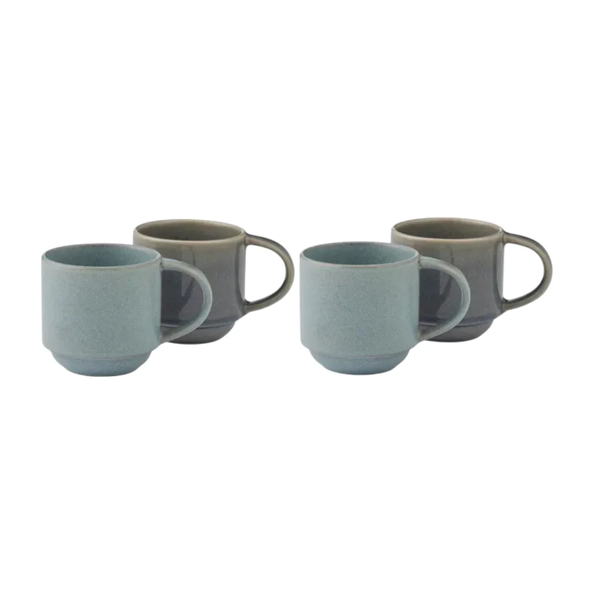 Assemble Calice Ceramic Mug Denim 9×9cm (Set of 4)