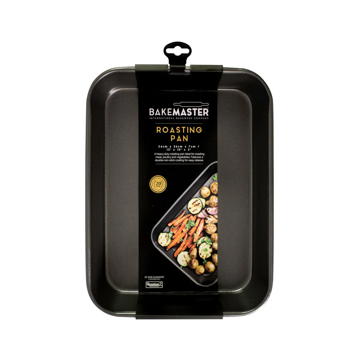 Bakemaster Deep Roasting Pan Medium 34x26x7cm - Image 3