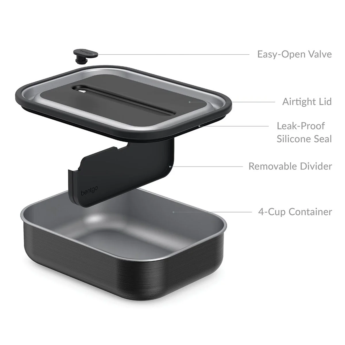 Bentgo Stainless Steel Leak-Proof Lunch Box 1.2L - Image 4