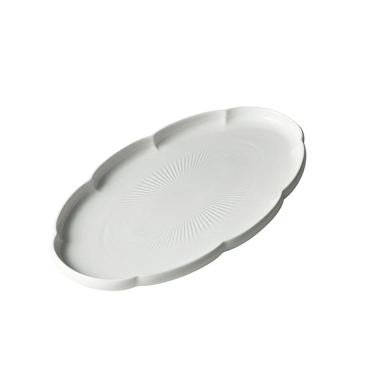 Casero Tulip Platter Oval White 42cm