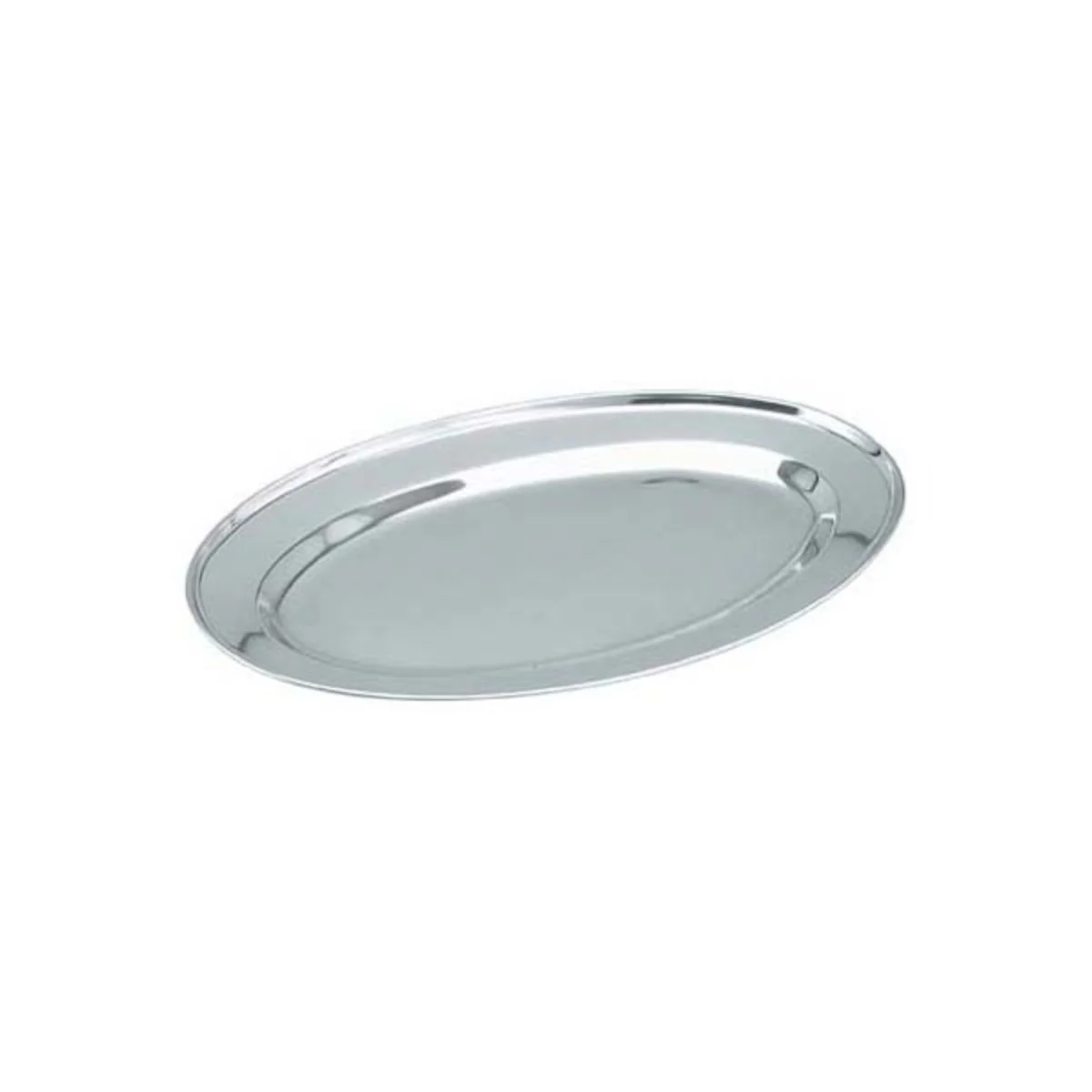 Chef Inox Oval Platter Stainless Steel Rolled Edge 35cm - Image 2