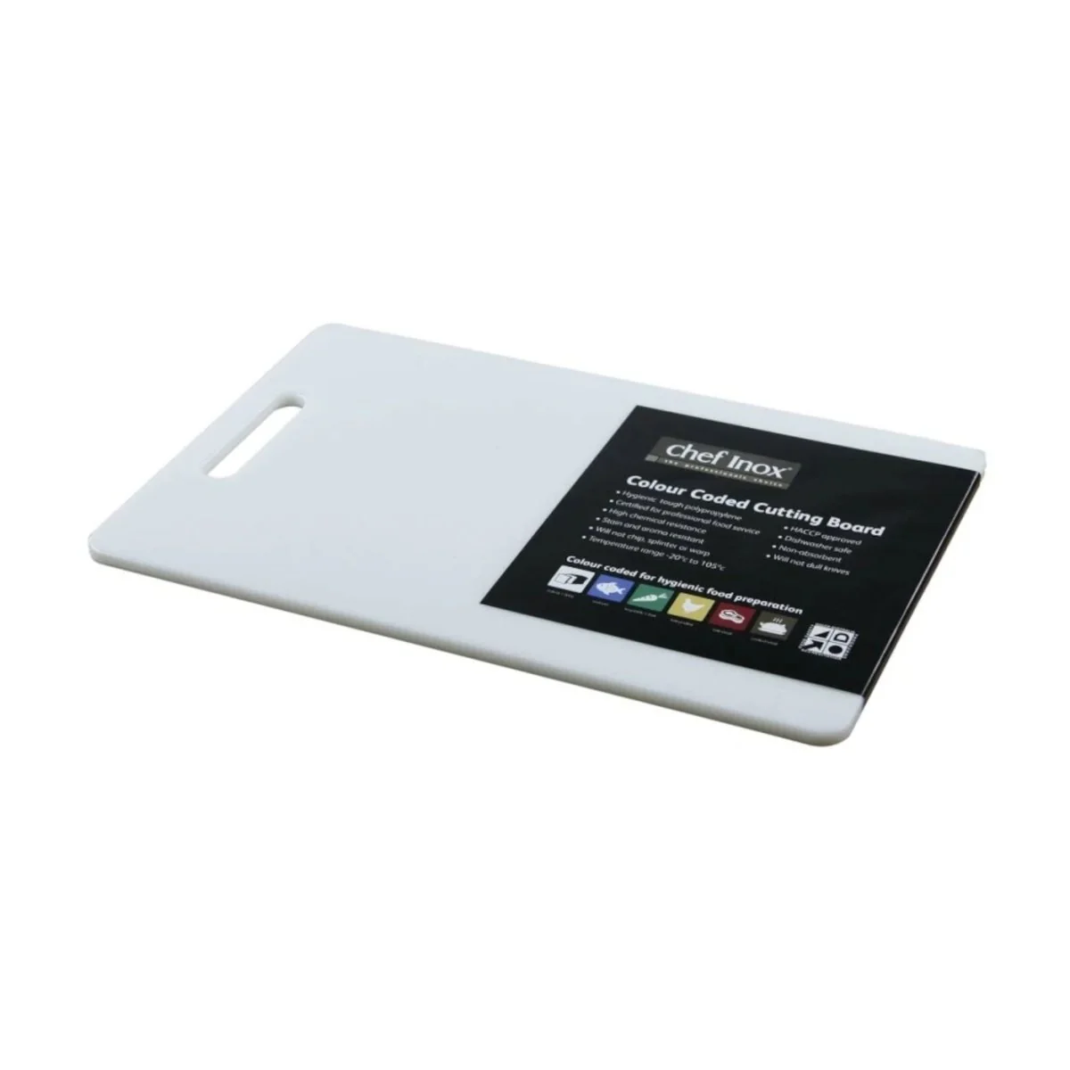 Chef Inox Plastic Chopping Board White 40cm x 25cm - Image 2