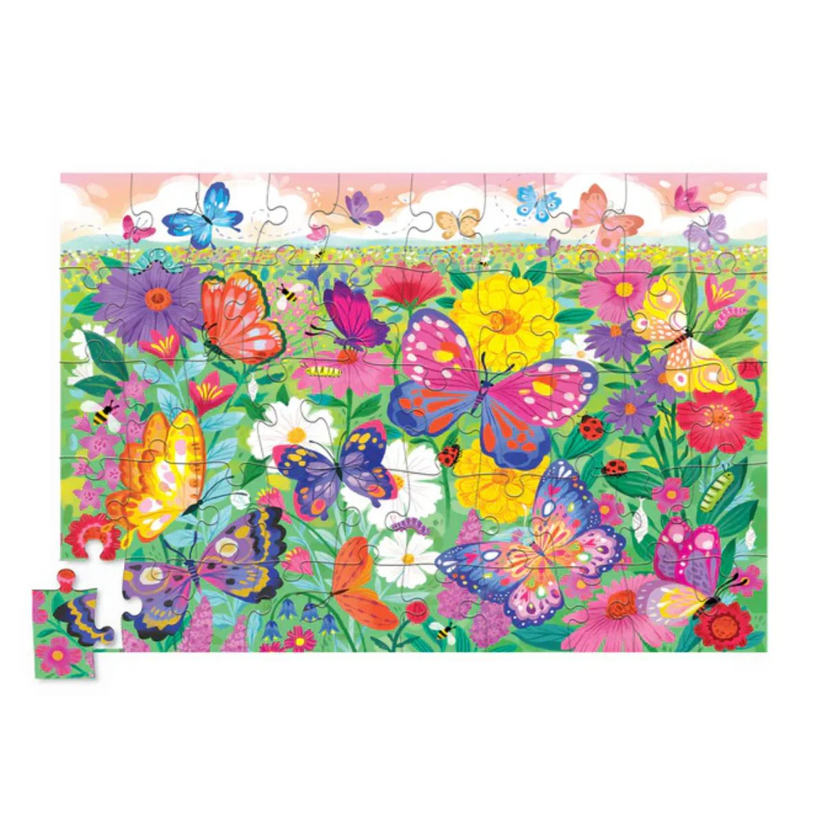 Crocodile Creek Holographic Puzzle 50 Piece - Butterflies - Image 2