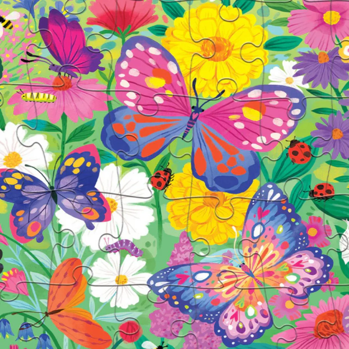Crocodile Creek Holographic Puzzle 50 Piece - Butterflies - Image 3