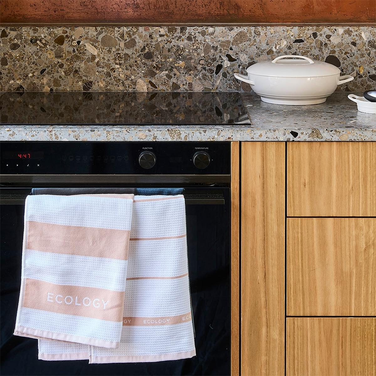 Ecology Fold Tea Towels Rose Set of 3 - Image 2