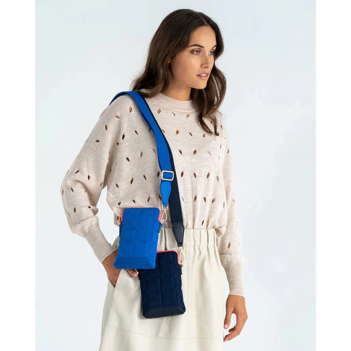 ELMS and KING Baker Nylon Mini Bag French Navy - Image 7