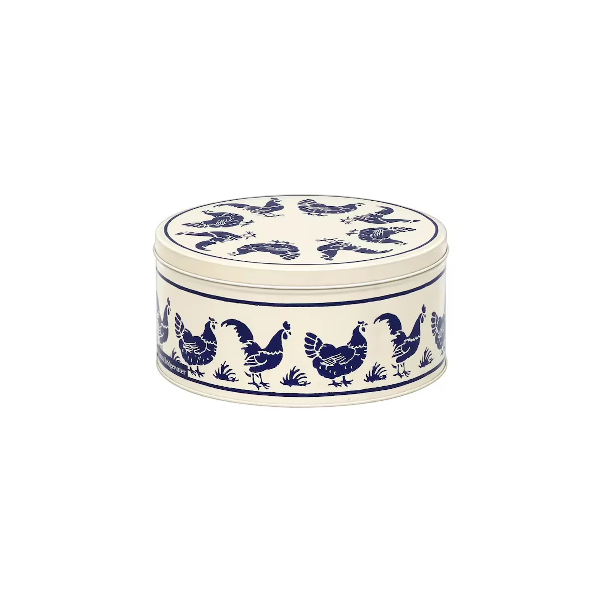 Emma Bridgewater Hen Round Tin Blue Small