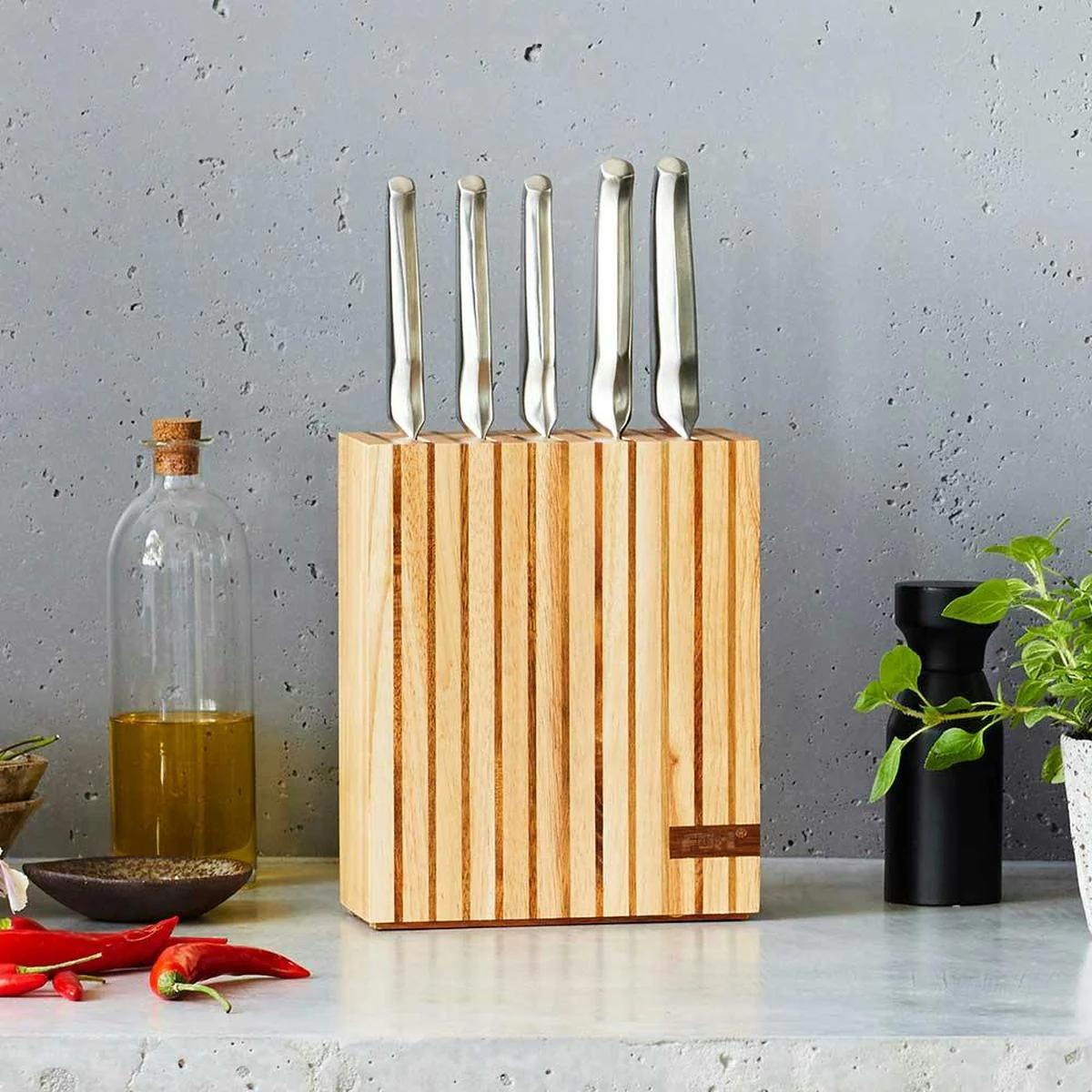 Furi Pro Wood Knife Block Set 7 Piece - Image 4