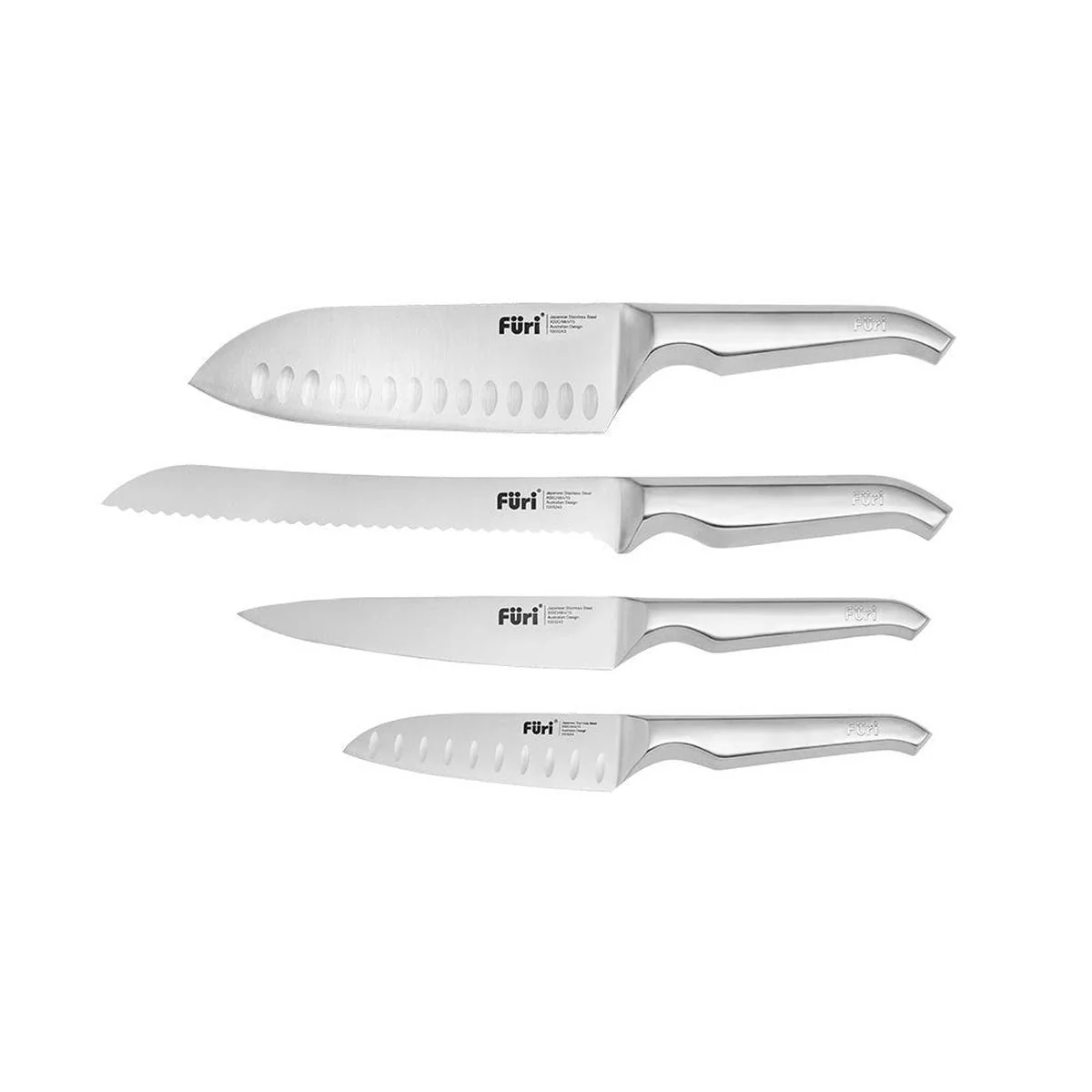 Furi Stone Knife Block Set Sepia Terazzo 5 Piece - Image 3