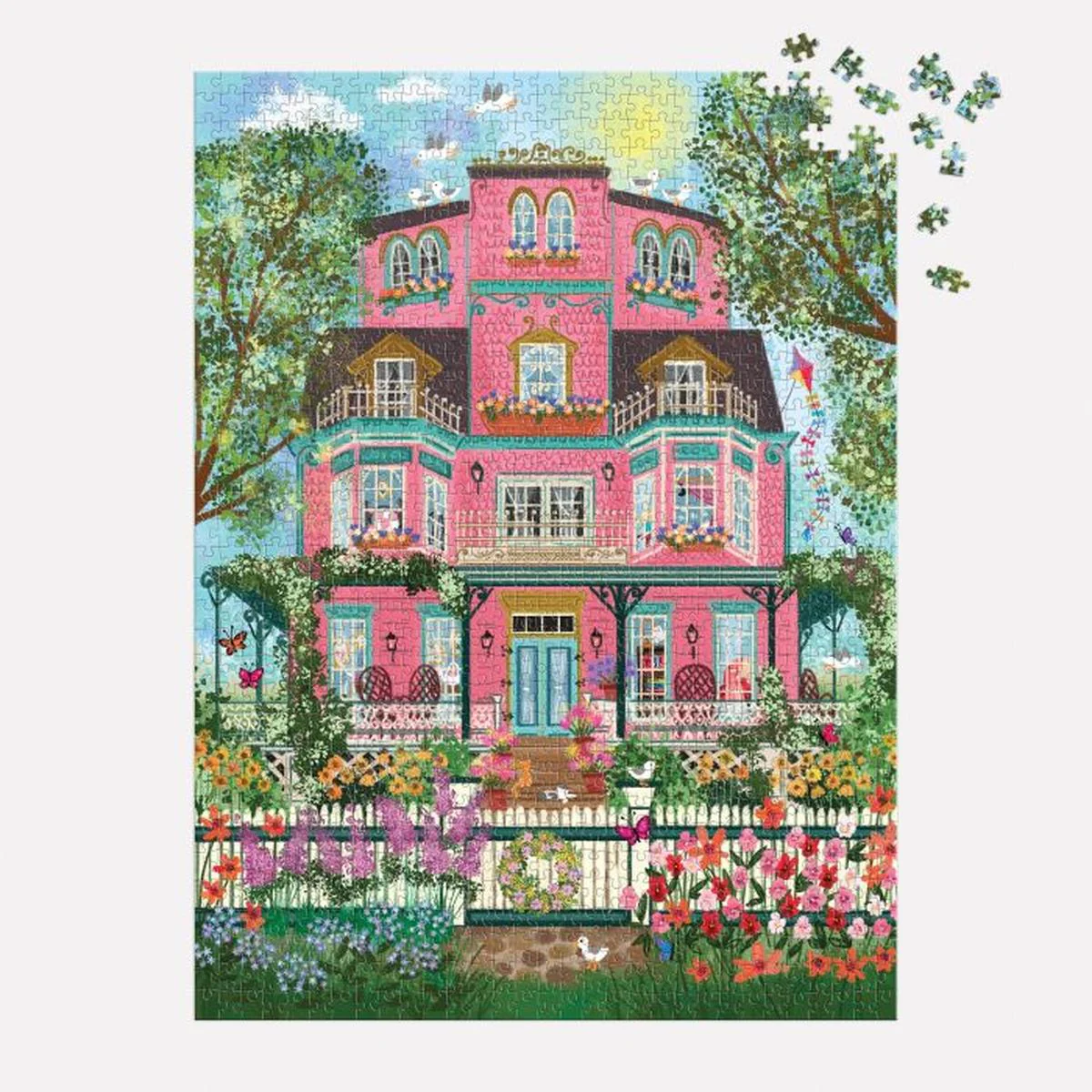 Galison Joy Laforme Capeside Victorian Foil Puzzle 1000 Piece - Image 4