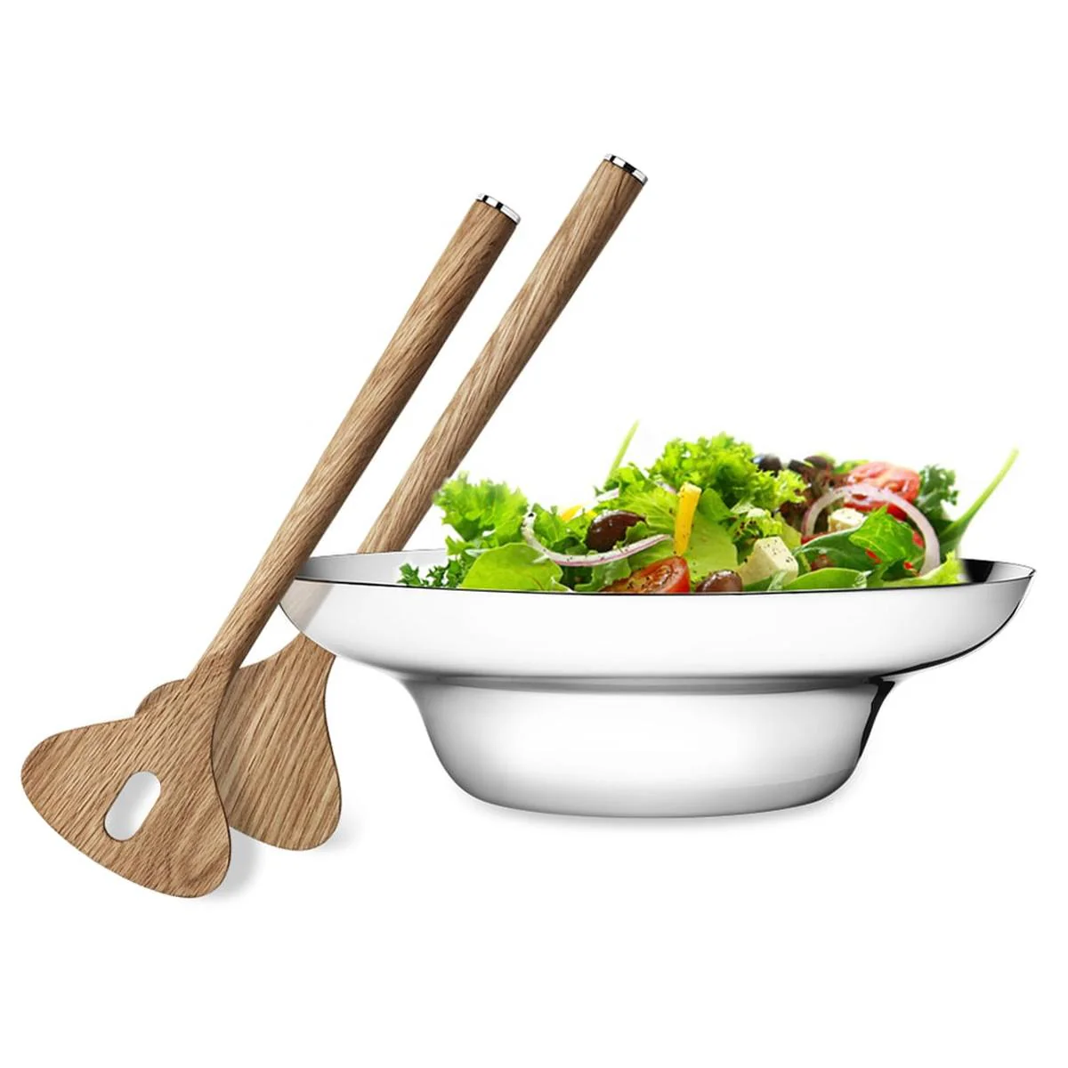 Georg Jensen Alfredo Salad Bowl & Salad Servers - Image 2