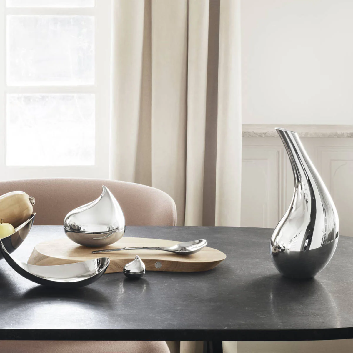 Georg Jensen Bloom Stainless Steel Serving Spoons - Image 3