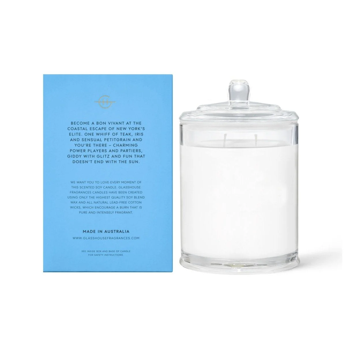 Glasshouse Fragrances The Hamptons Two Wick Candle 380g - Image 2
