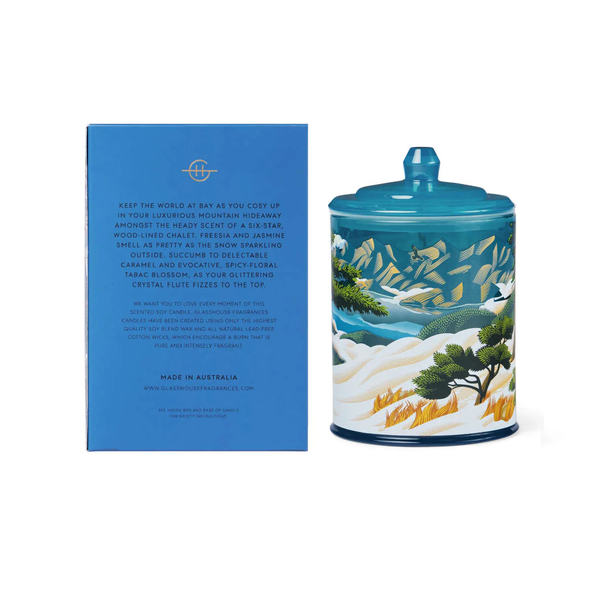 Glasshouse Fragrances Chalet Chic Scented Candle 380g - Image 2