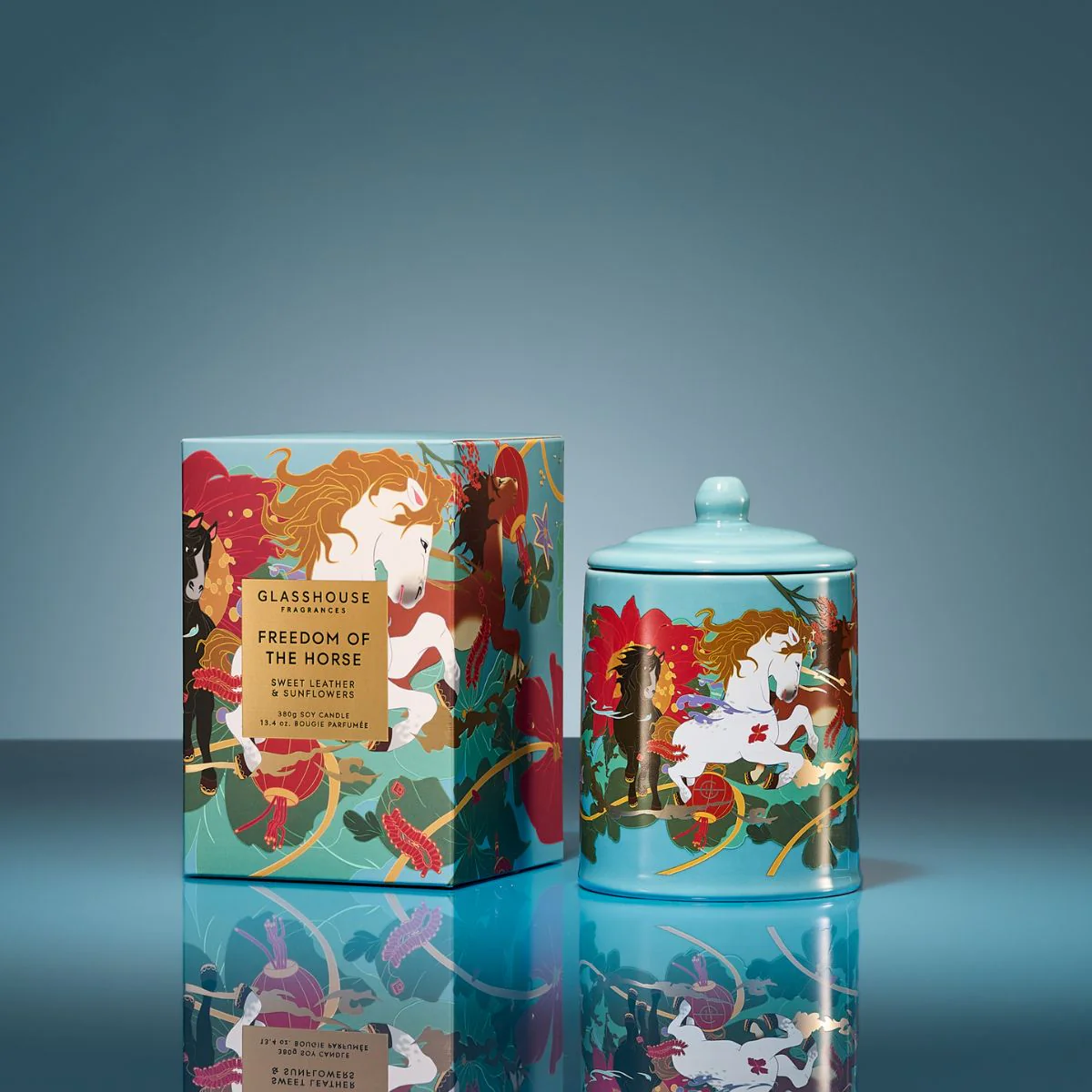 Glasshouse Fragrances Freedom Of The Horse Candle 380g Limited Edition - Image 2
