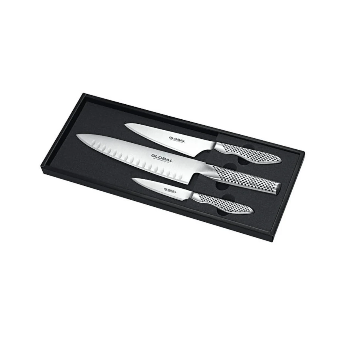 Global Knife Set with Cook's Fluted Edge 3 Piece - Image 3