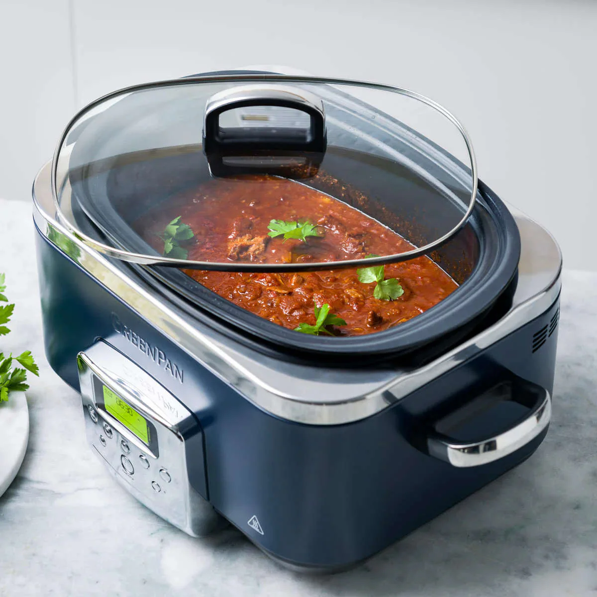 Greenpan Elite Slow Cooker Oxford Blue 6L - Image 5