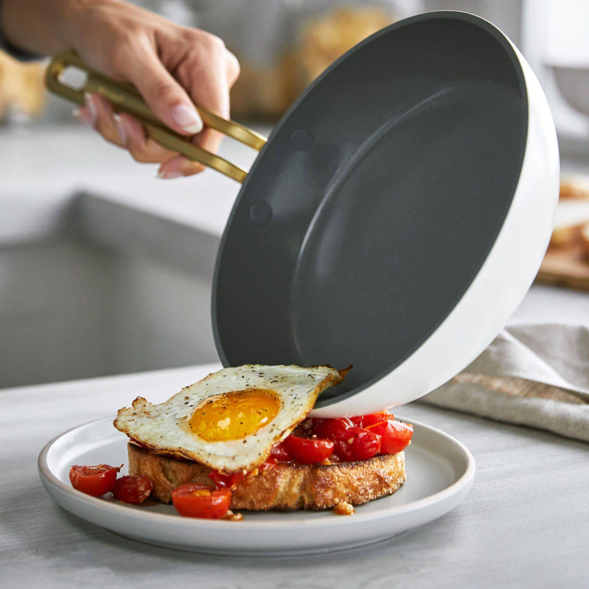 GreenPan™ Stanley Tucci™ Ceramic Nonstick Frypan White 20cm - Image 10
