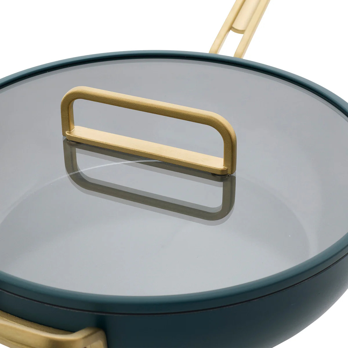 GreenPan™ Stanley Tucci™ Ceramic Nonstick Frypan with Lid Venetian Teal 33cm (6.15L) - Image 4