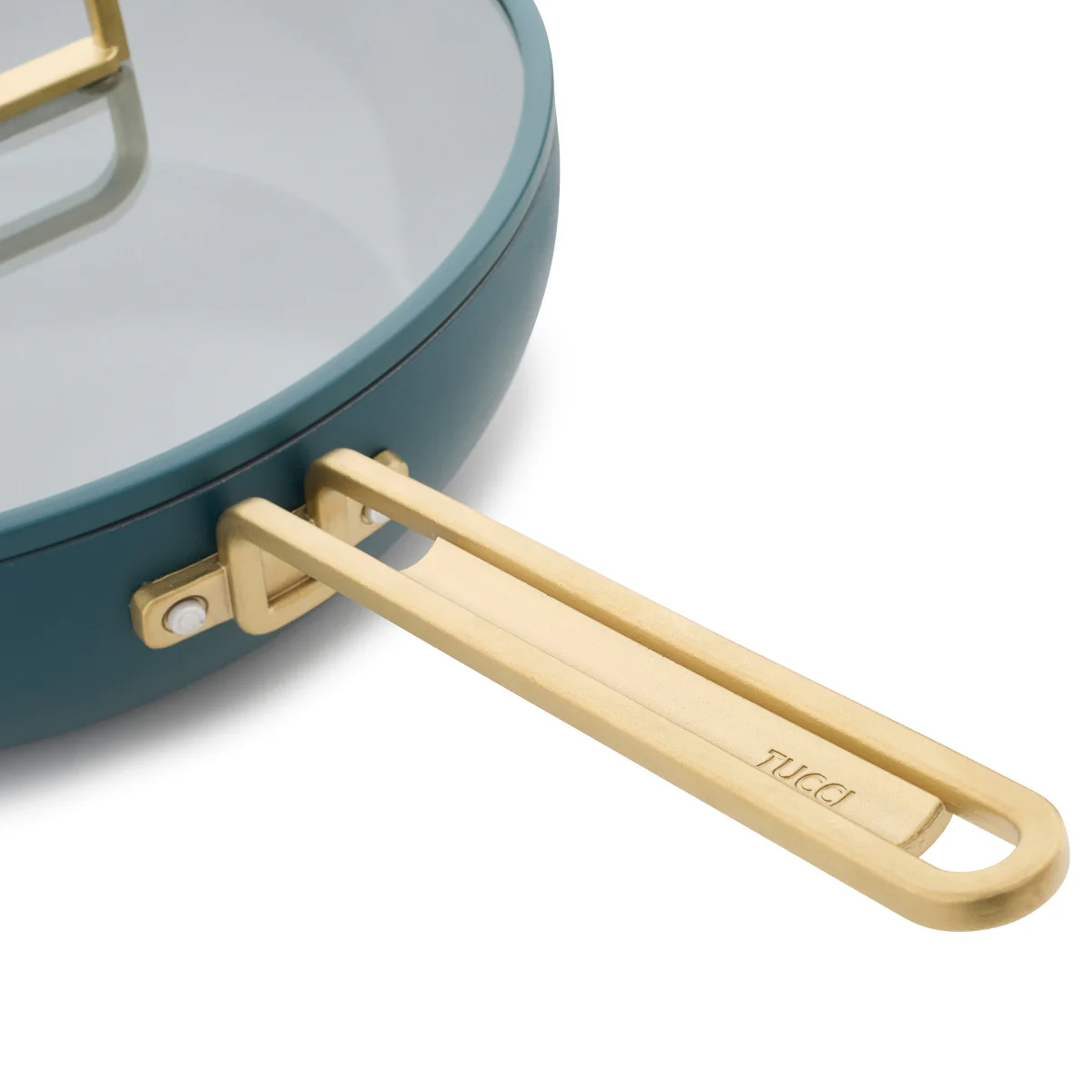 GreenPan™ Stanley Tucci™ Ceramic Nonstick Frypan with Lid Venetian Teal 33cm (6.15L) - Image 6