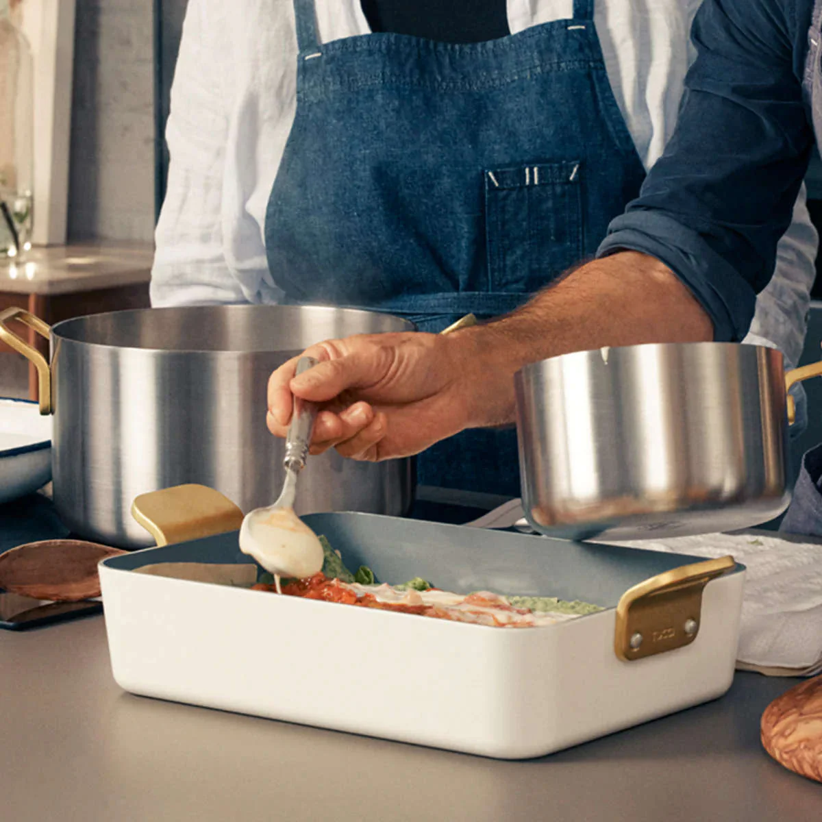 Greenpan Stanley Tucci Lasagna Pan Cream - Image 6