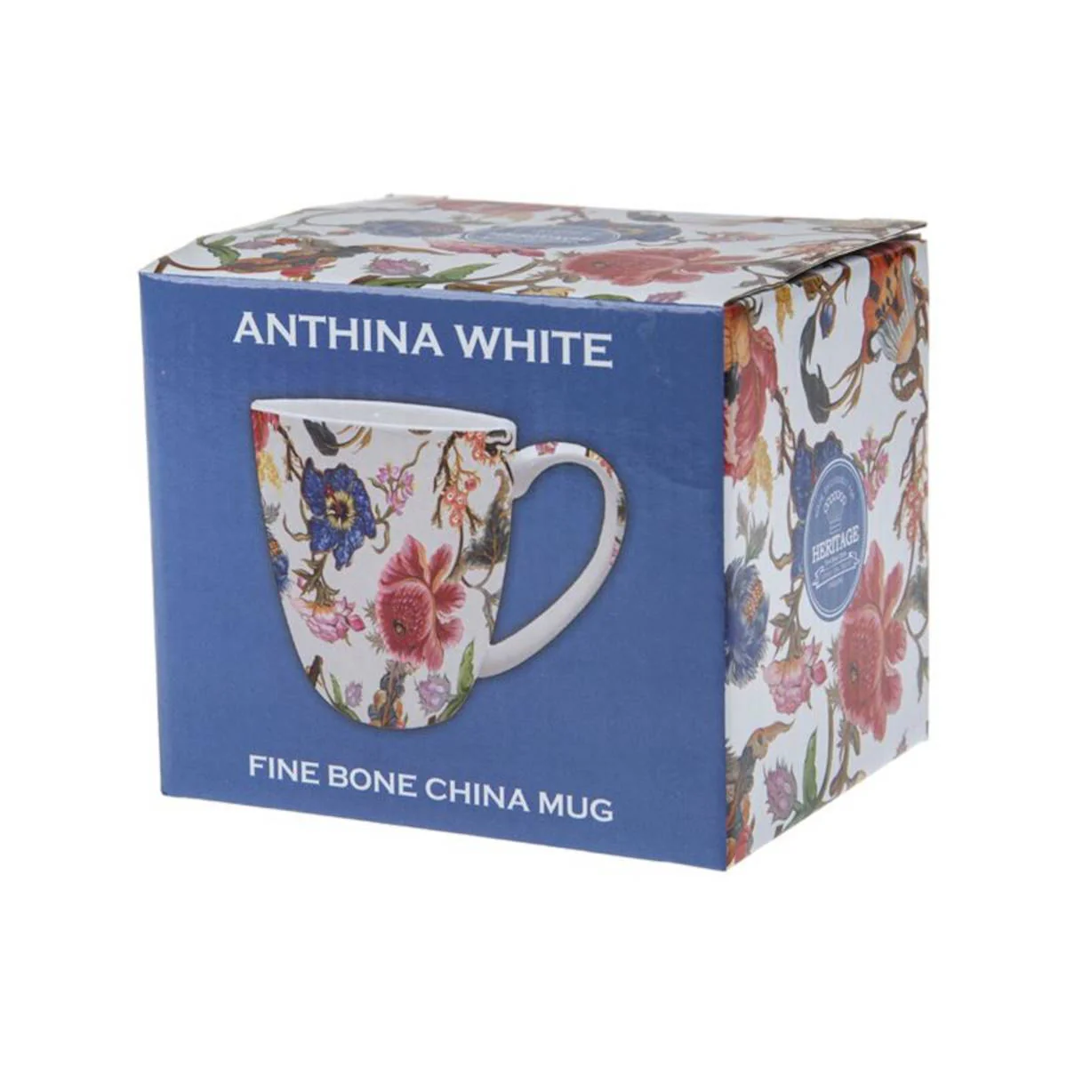 Heritage William Morris Anthina Bullet Tea & Coffee Mug White 350ml - Image 3