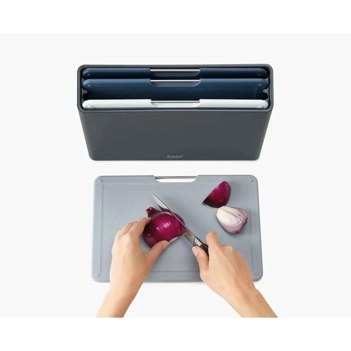 Joseph Joseph Folio 4-pieceChopping Board Set Grey - Image 4