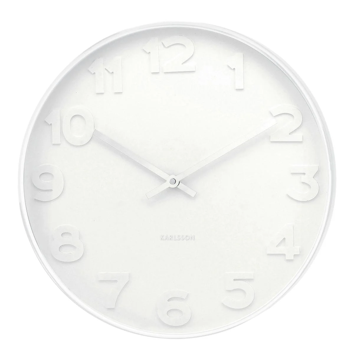 Karlsson Mr White Wall Clock White 38x38x6cm - Image 2