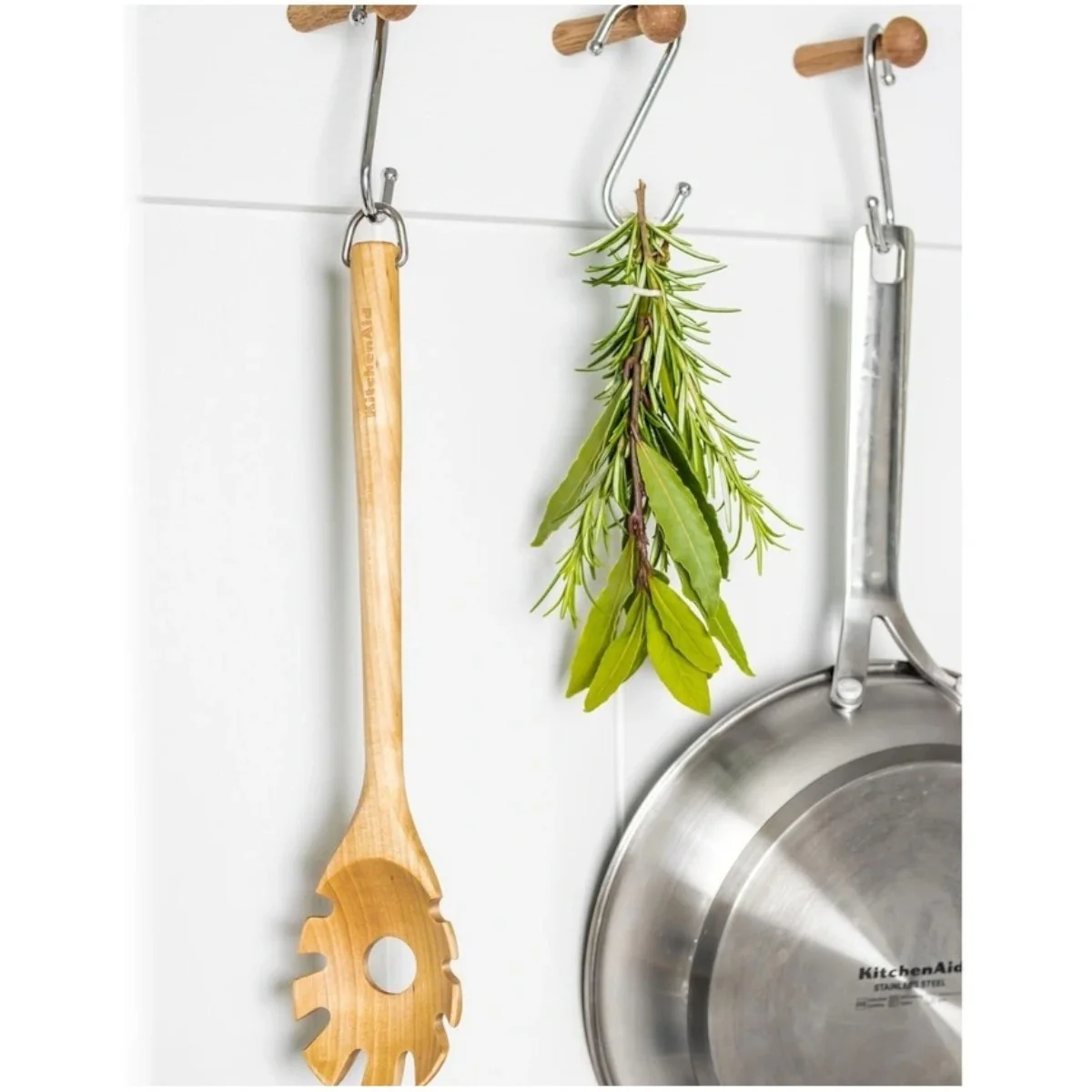 KitchenAid Birchwood Pasta Server - Image 2