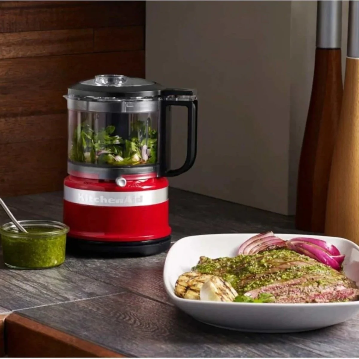 KitchenAid KFC3516A Mini Food Chopper Empire Red 3.5 Cup - Image 3