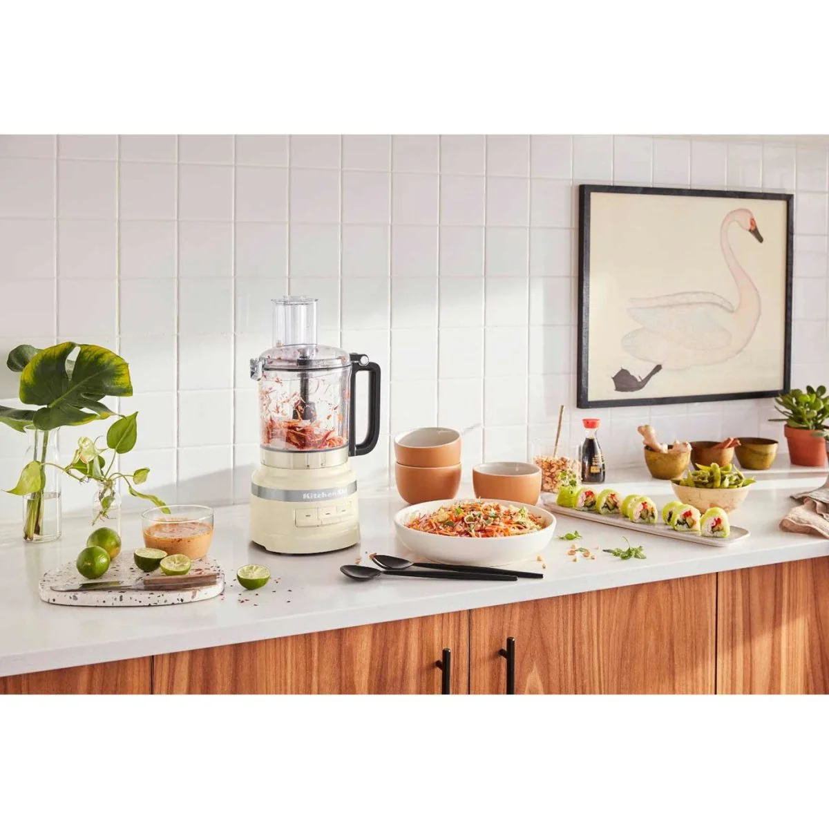 KitchenAid KFP0921 9 Cup Food Processor Almond Cream - Image 3