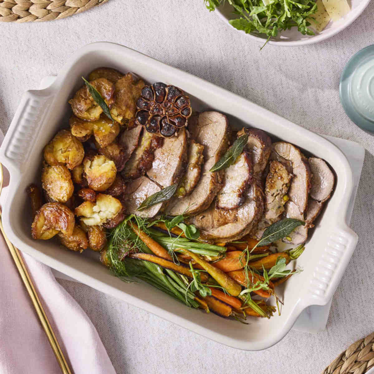 Le Creuset Heritage Rectangular Dish Sea Salt 26cm - Image 7