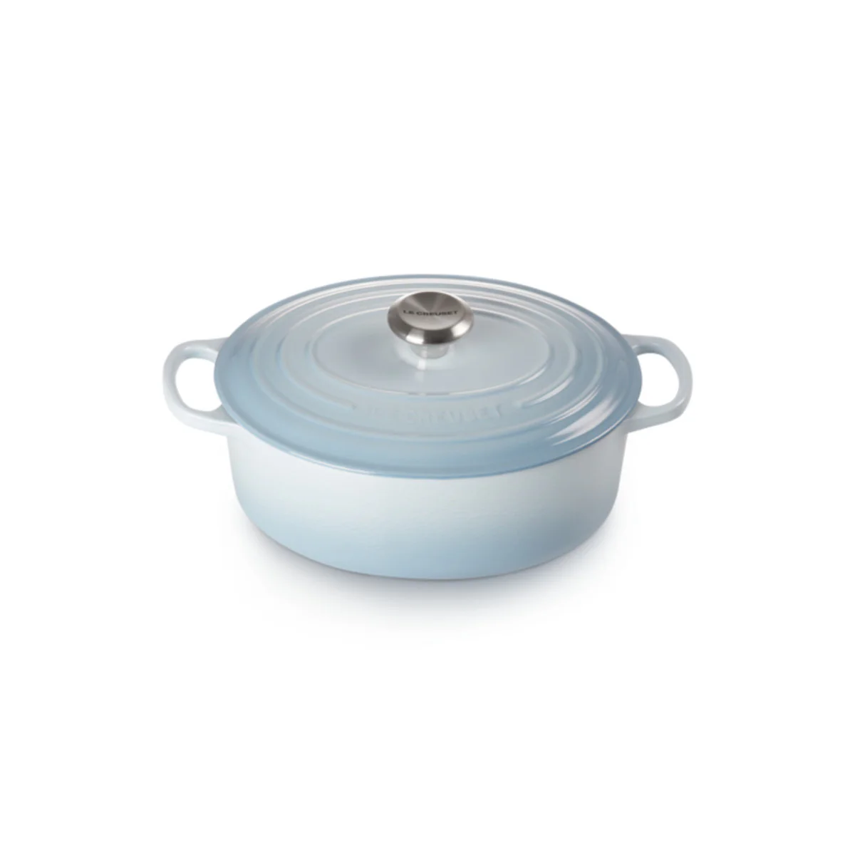 Le Creuset Signature Cast Iron Oval Casserole Coastal Blue 27cm (4.1L) - Image 2