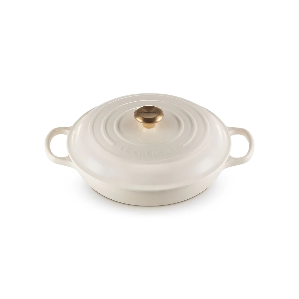 Le Creuset Signature Shallow Casserole Crème 30cm - Image 2