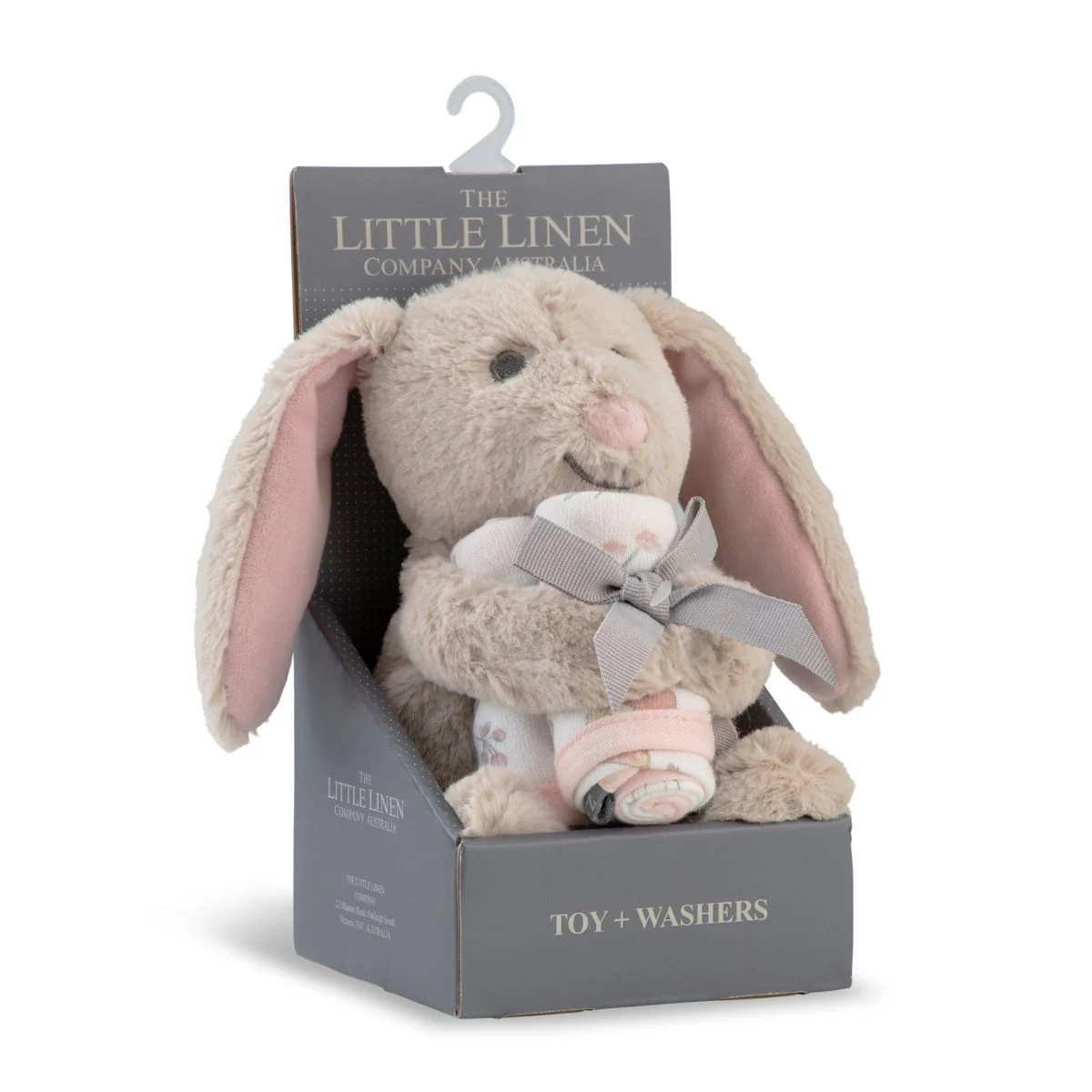 Little Linen Plush Toy & Face Washers - Harvest Bunny - Image 3