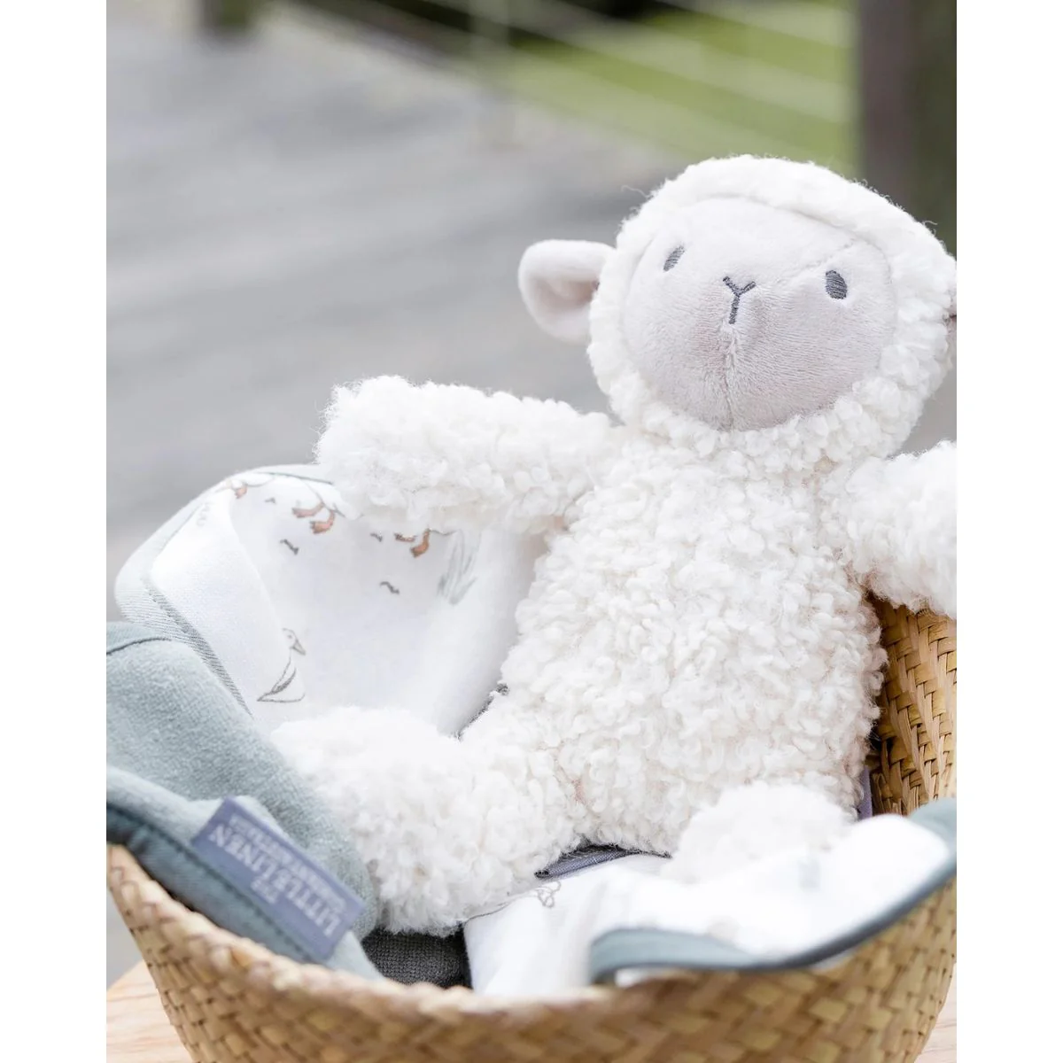 Little Linen Soft Plush Toy & Face Washers - Farmyard Lamb - Image 4