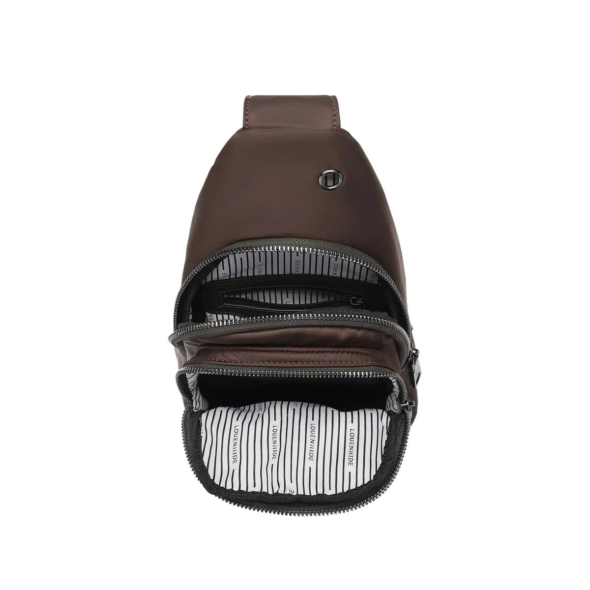 Louenhide Boyd Nylon Sling Bag Chocolate - Image 5