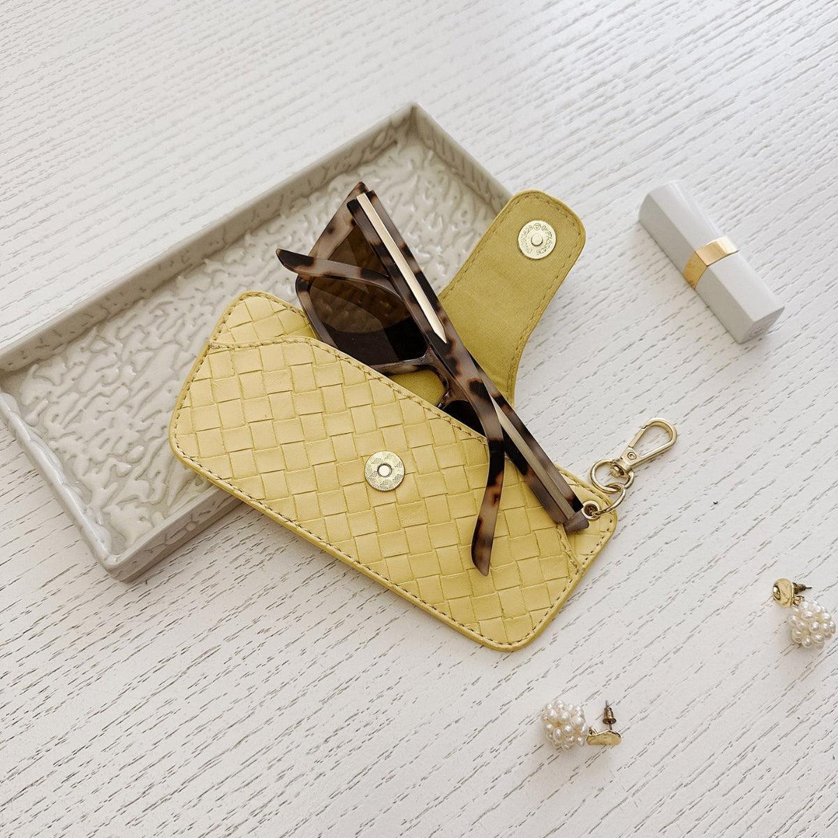 Louenhide Skittle Sunglass Case Woven Butter Yellow - Image 5