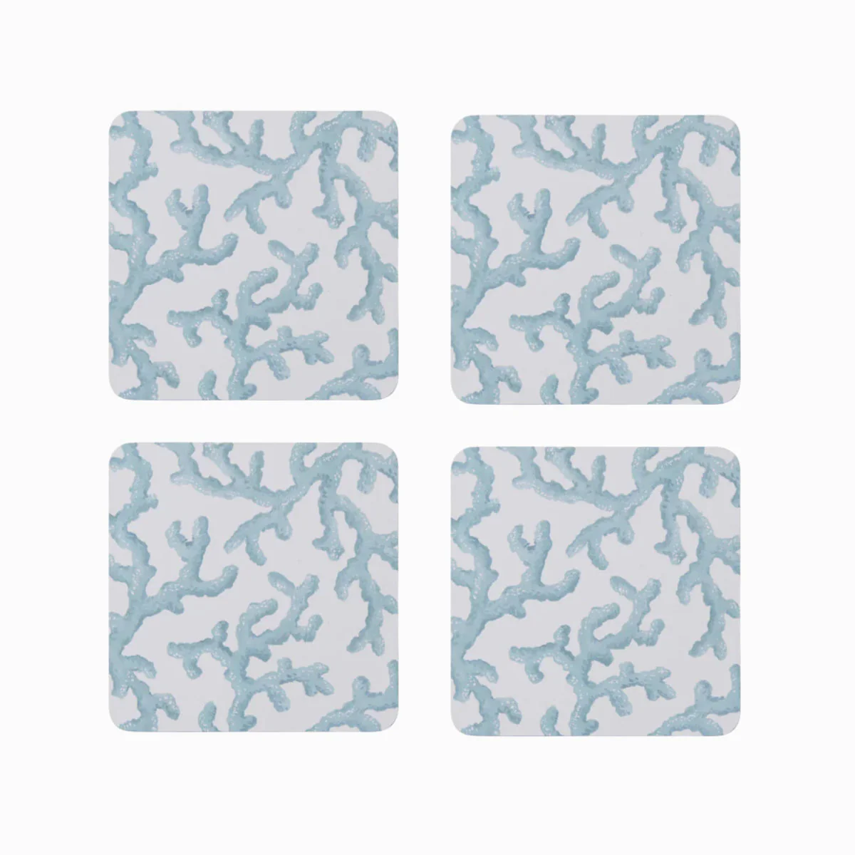 Madras Link Hayman Square Coaster Coral Set of 4