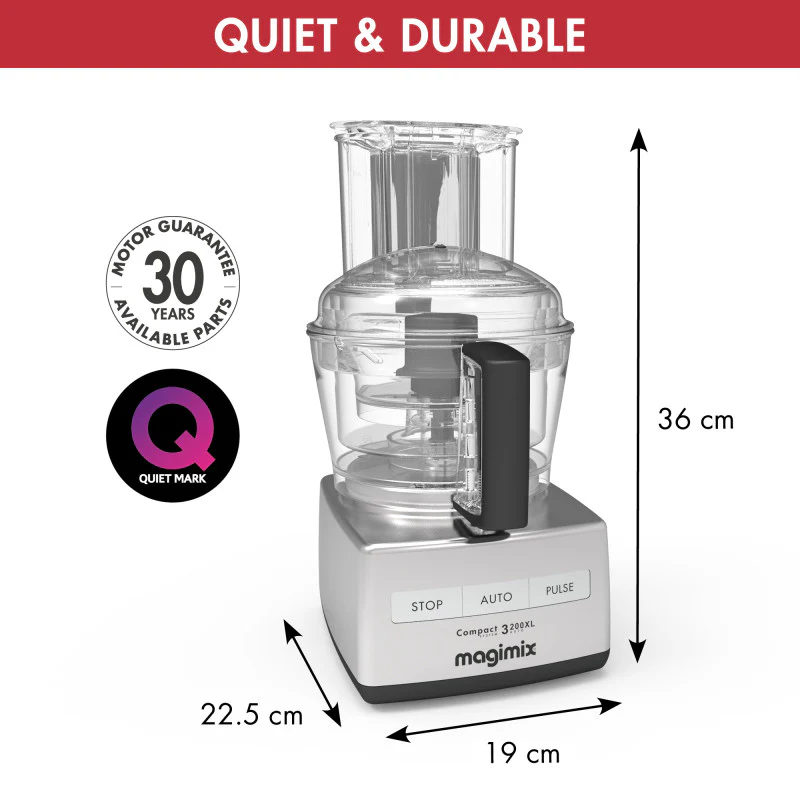 Magimix 3200XL Food Processor with Blendermix Chrome - Image 3