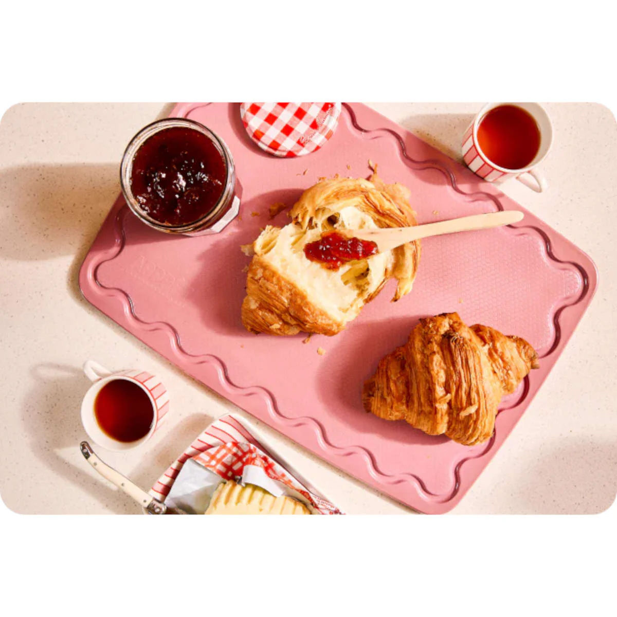 Maison Appret Rice Husk Chopping Board Pink 40 x 28cm - Image 5
