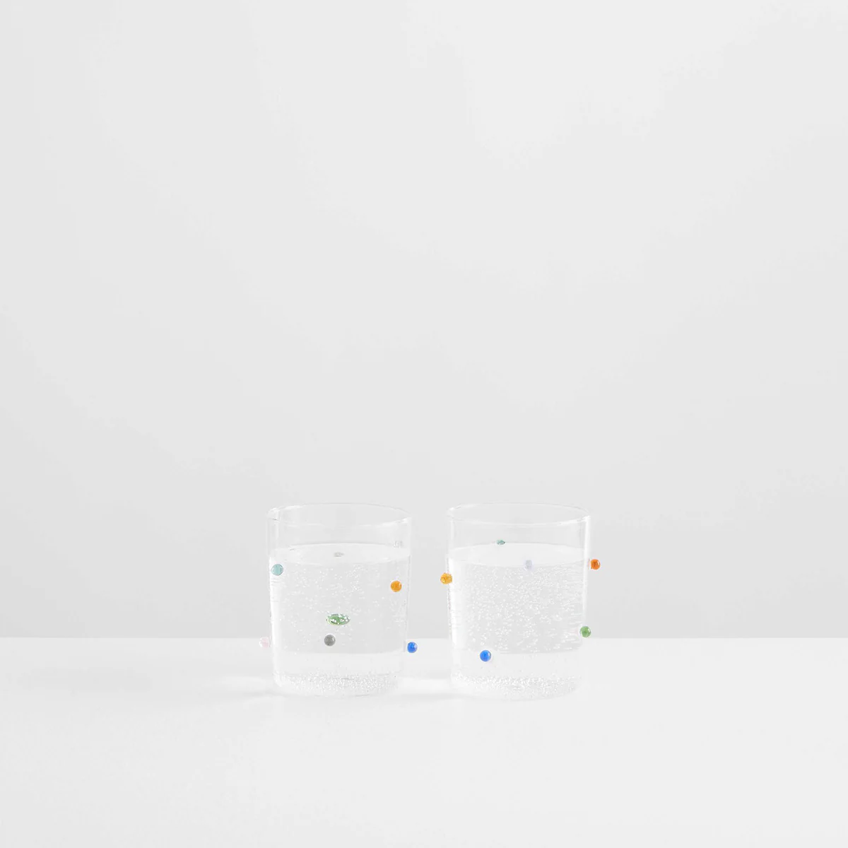 Maison Balzac Pomponette Gobelets Clear & Multi 450ml (Set of 2) - Image 2