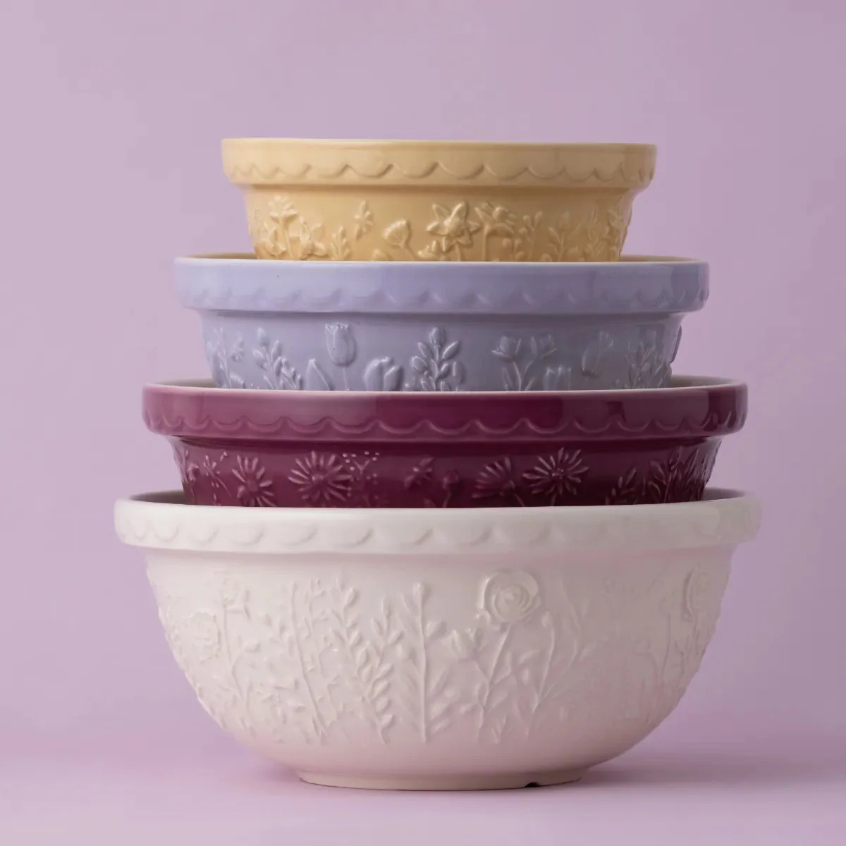 Mason Cash In the Meadow Tulip Mixing Bowl Lilac 24cm (2L) - Image 4