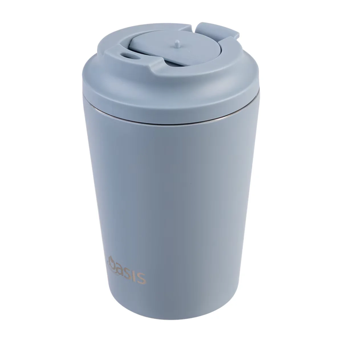Oasis Ceramic Lined Stainless Steel Insulated Coffee Cup Hazy Blue 360ml - Image 3