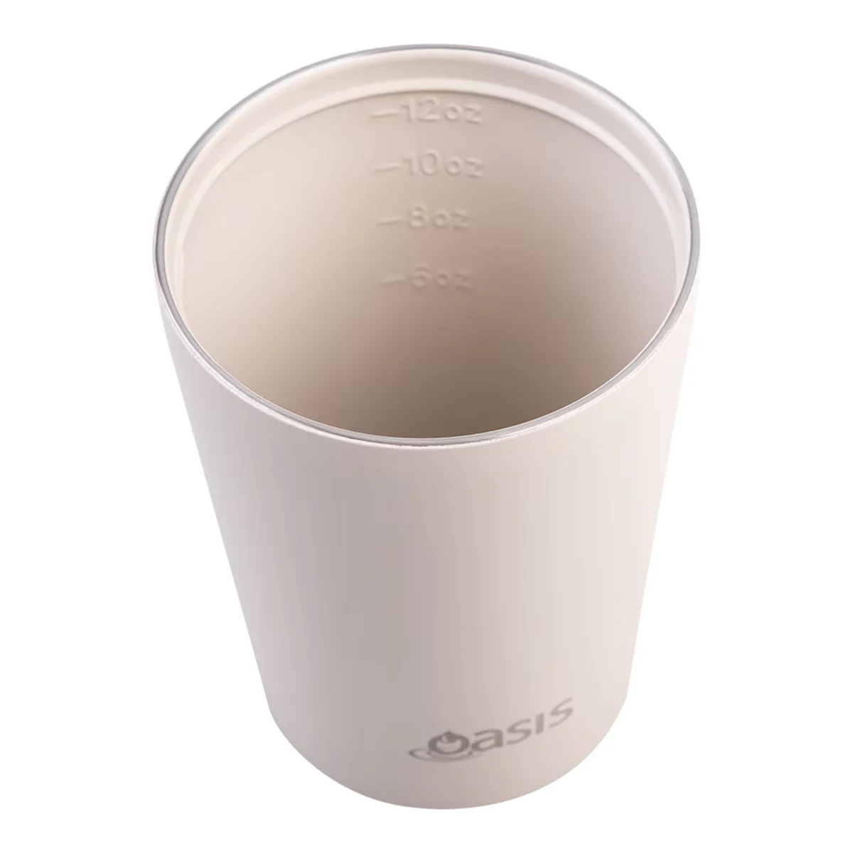 Oasis Ceramic Lined Stainless Steel Insulated Coffee Cup Oat 360ml - Image 4